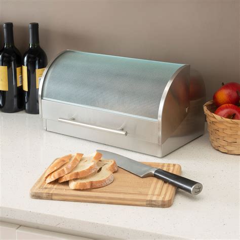 best bread box stainless steel|extra large bread box stainless.